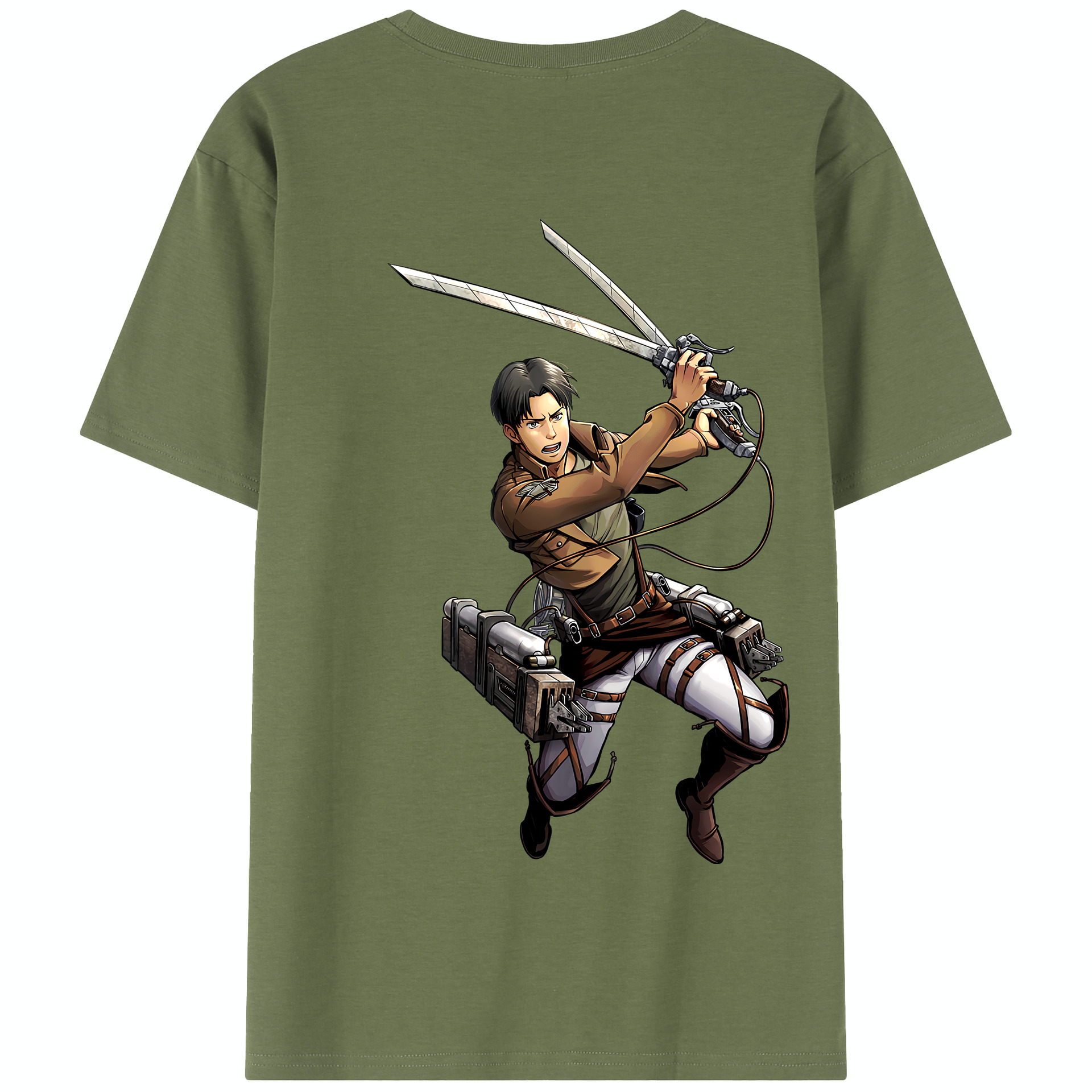 （画像用） 進撃の巨人 Attack on Titan 綿100％半袖Tシャツ（背面プリント）